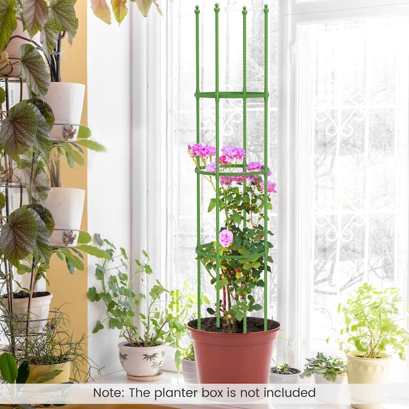 Costway 2-Pack Garden Trellis 57" Plant Support & Tomato Cages with - See Details