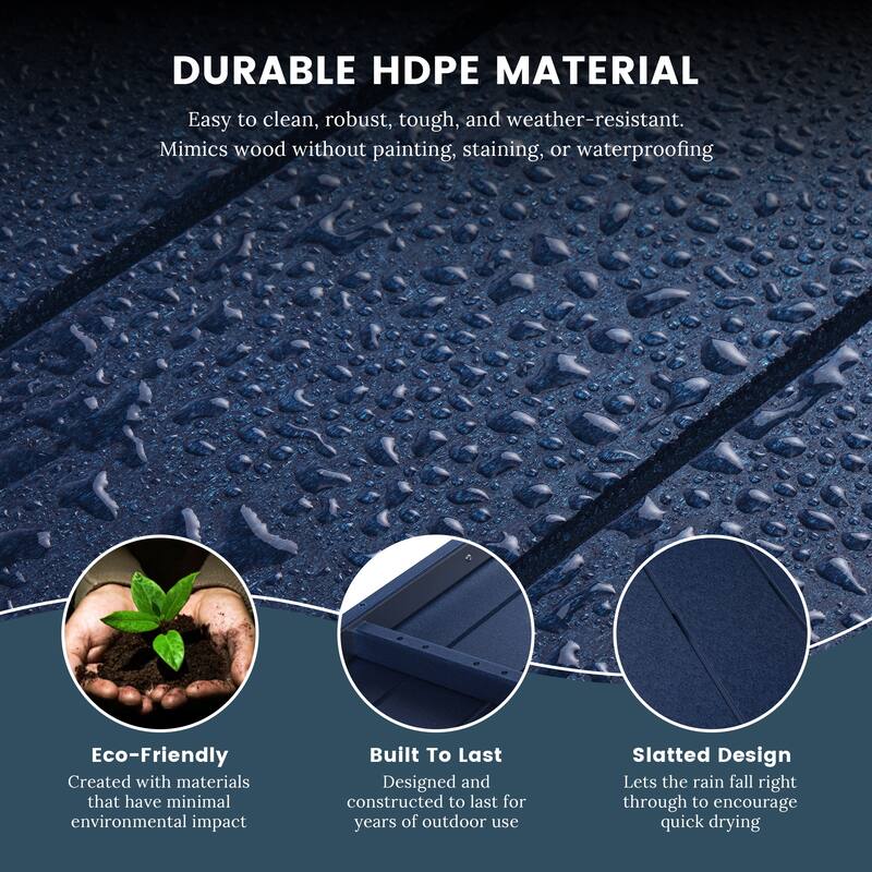 Laguna Hdpe All Weather Outdoor Patio Two Shelf Table