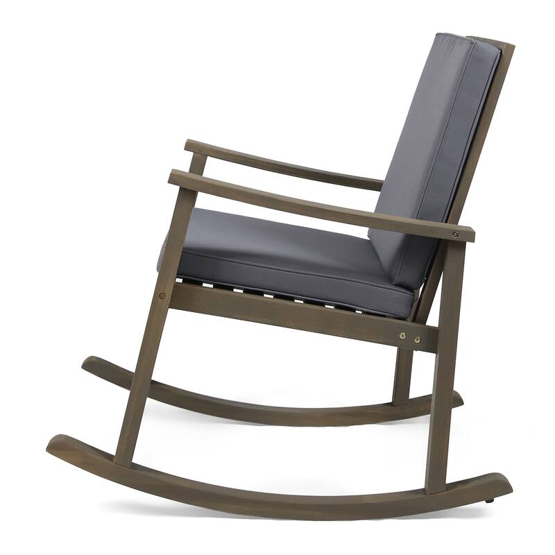 Candel Outdoor Acacia Wood Rocking Chair (Set of 2) by Christopher Knight Home
