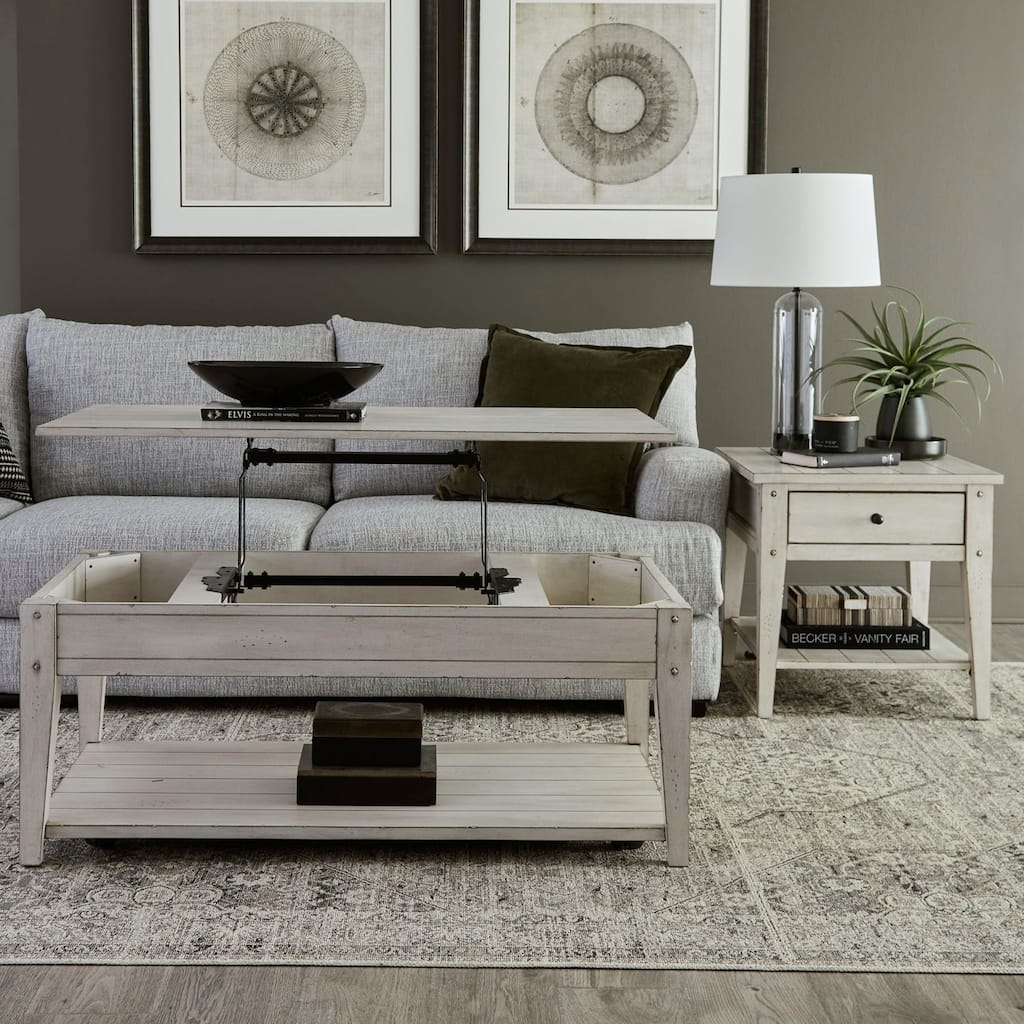 Liberty Furniture Lake House Lift Top Cocktail Table, Optional End Tables