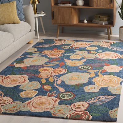 SAFAVIEH Handmade Jardin Sjoerdje Floral Wool Rug