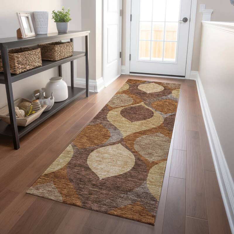 Premium Washable Super Soft Transitional Mayfield Rug - Copper - 2' 3" x 7' 6" - Runner