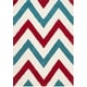 preview thumbnail 4 of 10, SAFAVIEH Kids Shag Dula Chevron Nursery Playroom 2-inch Thick Rug 4' x 6' - Ivory/Red - Rectangle