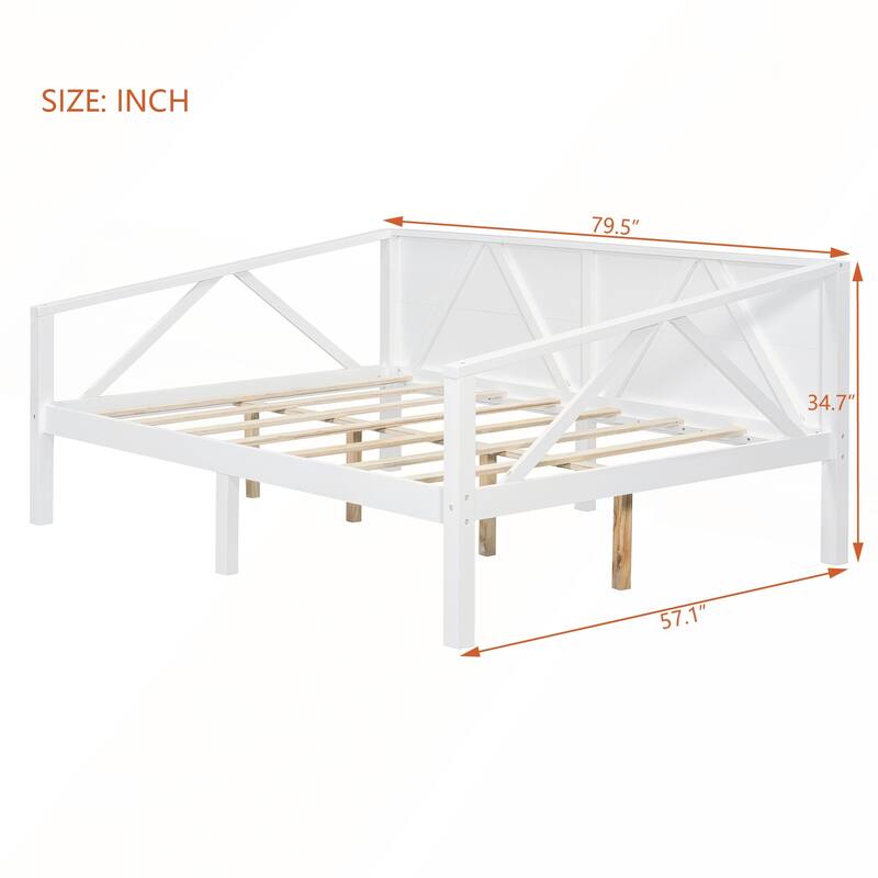 Full size Elegant MultiFunctional Daybed with Sturdy Storage Space