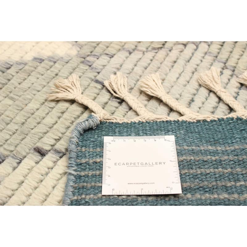 ECARPETGALLERY Hand-knotted Tangier Grey Wool Rug - 5'3 x 8'3