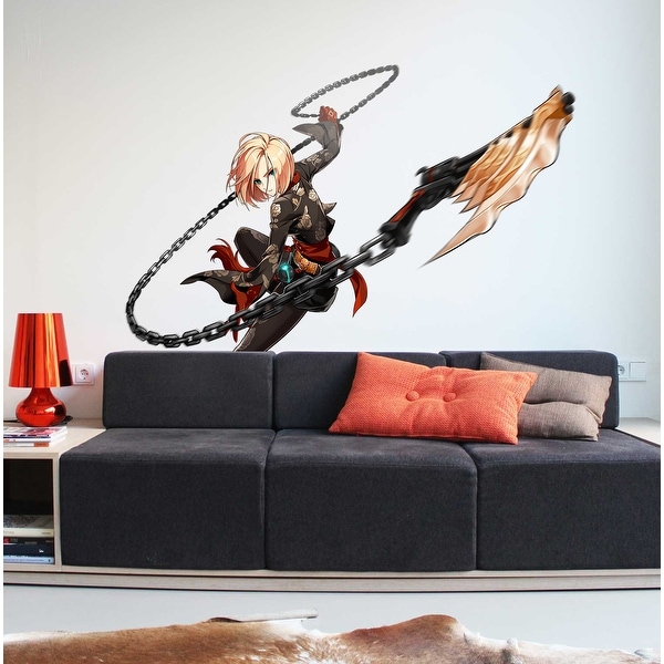 Anime Warrior Decal Anime Warrior Sticker Anime Warrior Wall