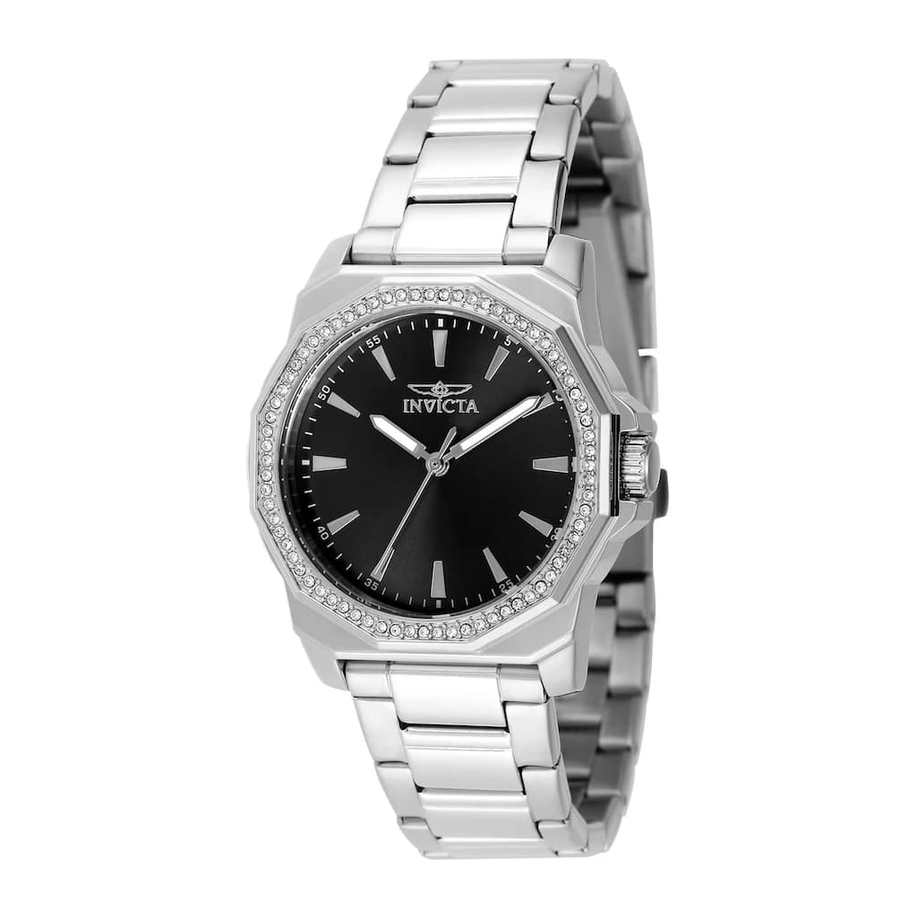 Invicta Women's 49111 Speedway Quartz 3 Hand Black Dial Watch