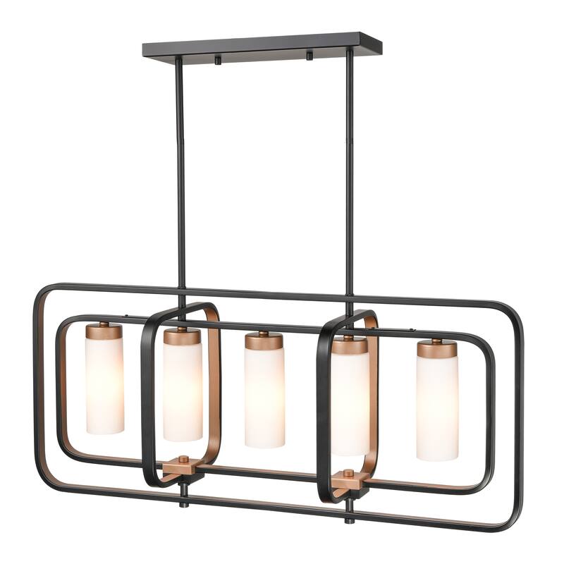 Light Society Rex Chandelier - Black/Gold/Opal