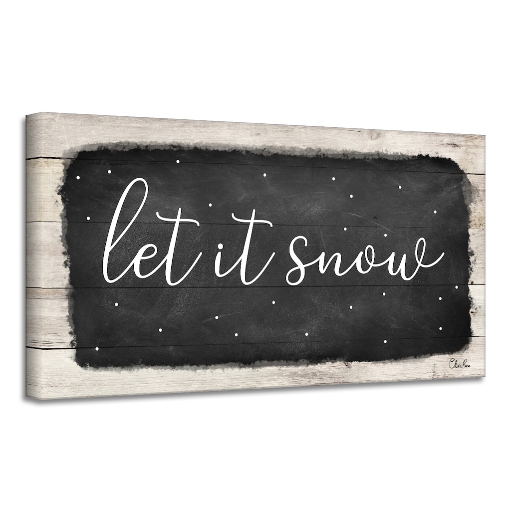 Ready2HangArt 'Let it Snow' Holiday Canvas Wall Art by Olivia Rose