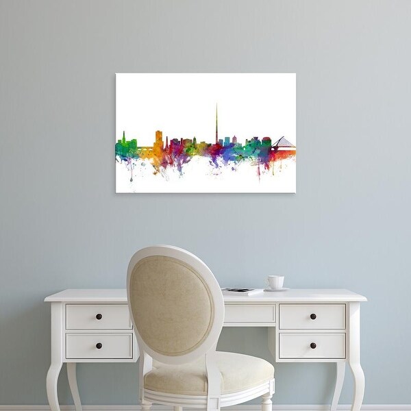 Easy Art Prints Michael Tompsett's 'Dublin Ireland Skyline' Premium Canvas Art