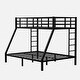 preview thumbnail 4 of 7, Twin XL over Queen Metal Bunk Bed with 2 Side Ladders and Full-Length Guardrail