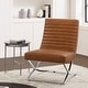 preview thumbnail 22 of 36, Art Leon Retro Armless PU Leather Chair Faux Leather - Brown