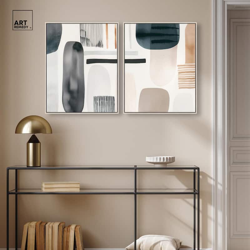 Floating Shapes I Canvas Set of 2 by Art Remedy