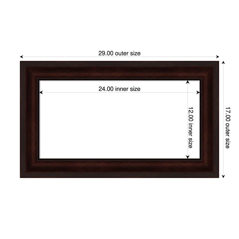Amanti Art Coffee Bean Brown Framed Dry Erase Magnetic Board - 29 x 17 in