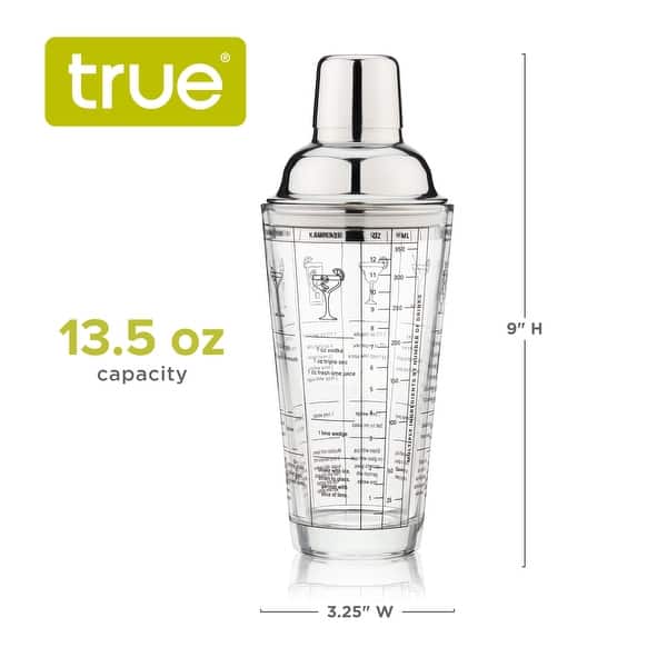 Glass Recipe Shaker by True - Clear - 9" x 3.25"