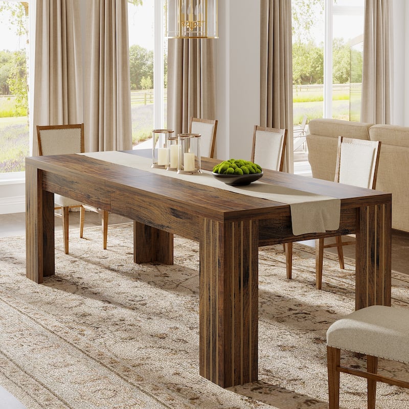 78.7 Inch Dining Table Large Modern Kitchen Table with Heavy Duty Legs