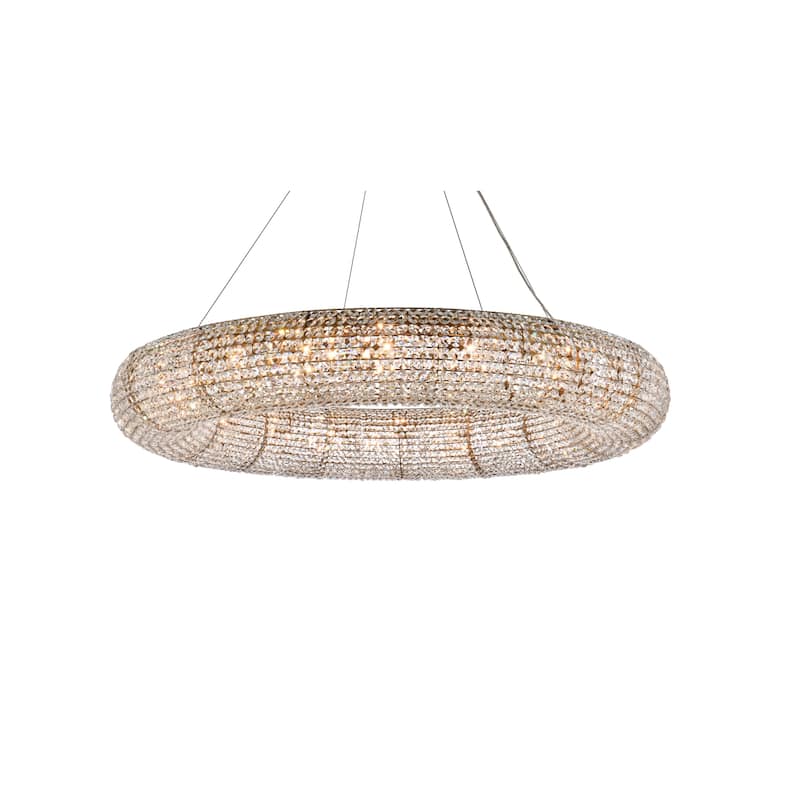 Elegant Lighting 2114G52/RC Paris 20 Light 52" Wide Crystal Ring