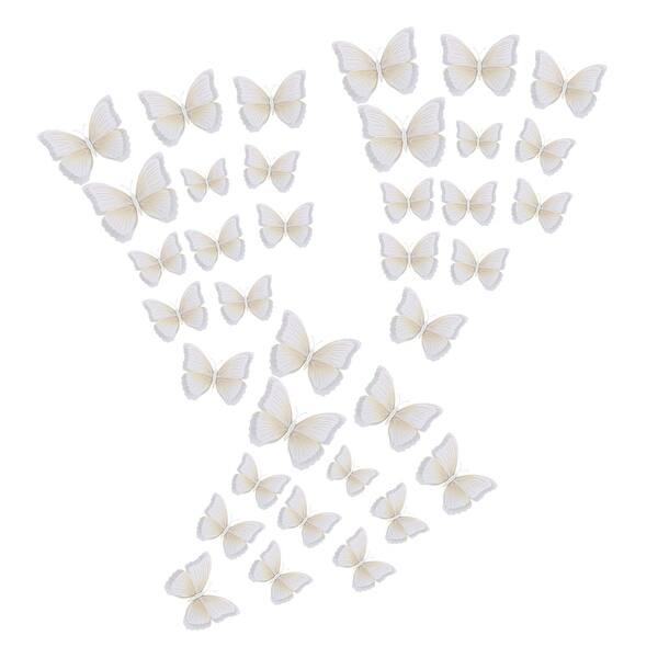 Shop 36pcs 3d Butterfly Wall Stickers Fresco Stickers For Room