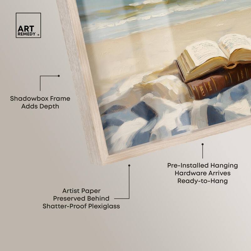 Beach Reading Shadowbox by Art Remedy
