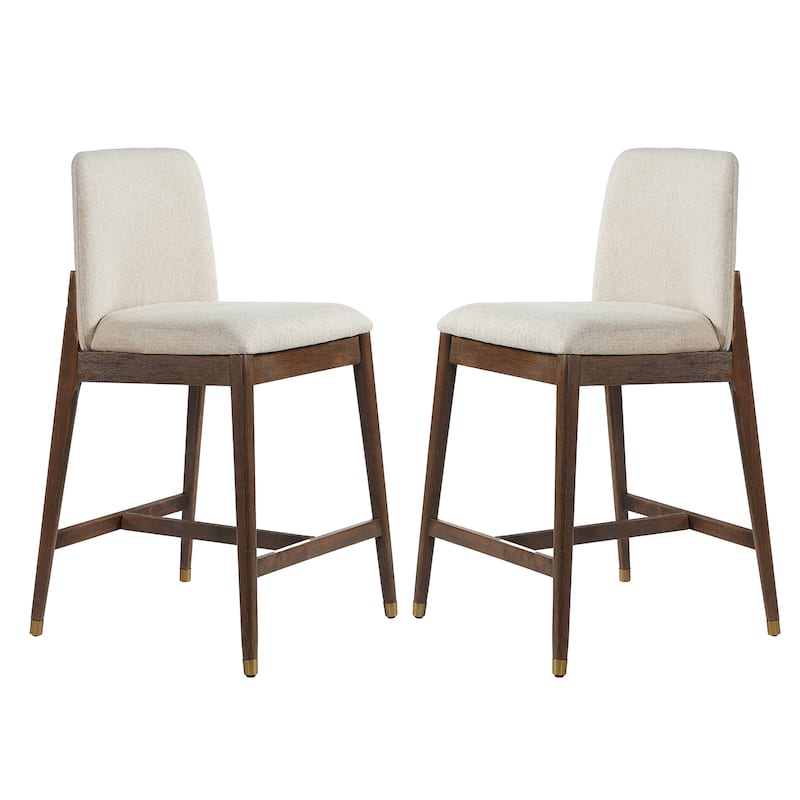 Christopher Knight Home - Clara Modern Wooden Upholstered Counter Stool