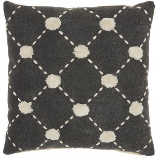 Glamorous Handcrafted Charcoal Accent Throw Pillow - Bed Bath & Beyond ...