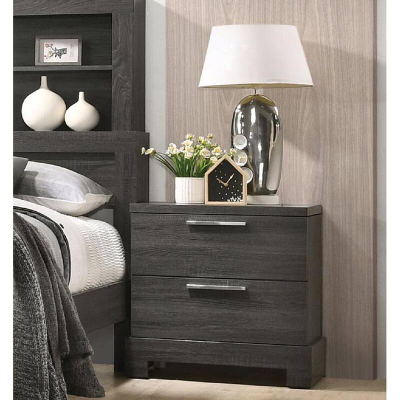 Modern Wooden Bedroom Furniture Nightstand Locker, With 2 Drawers, With