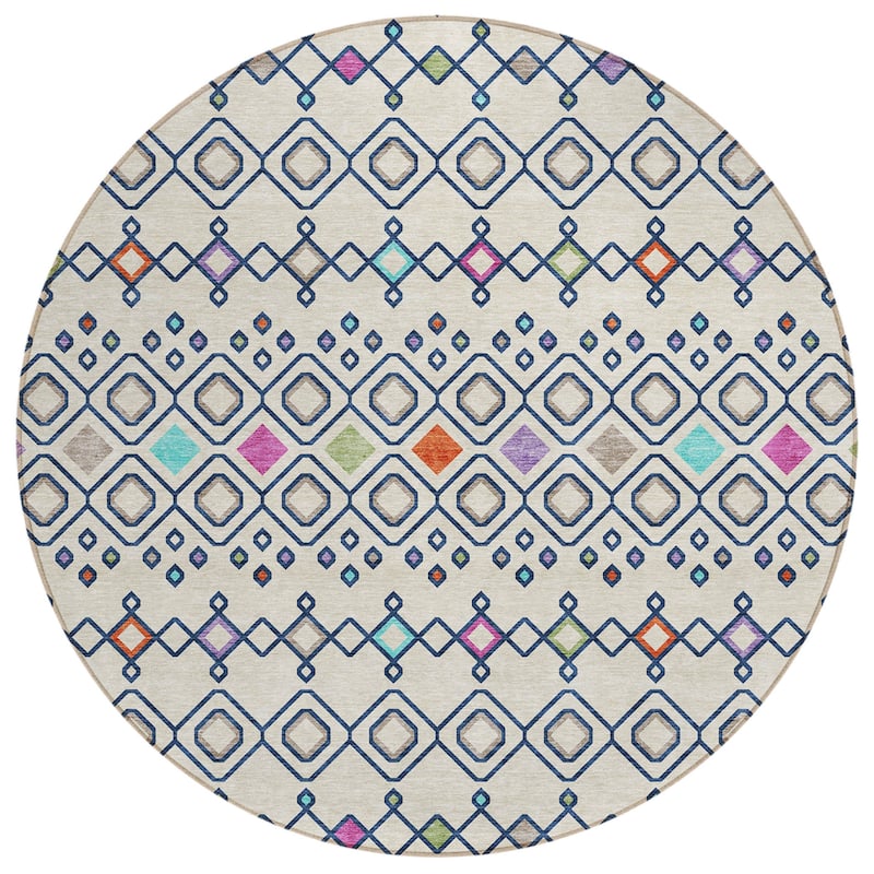HomeRoots Geometric Modern Rectangle Outdoor Rug