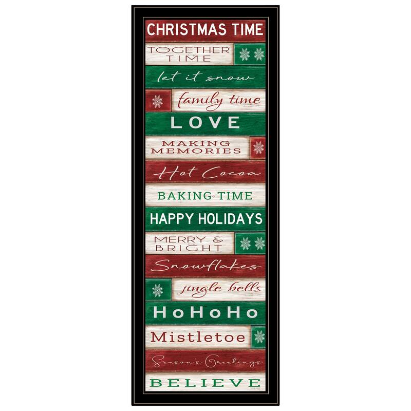Framed Wall Art - Christmas Time, Black Frame