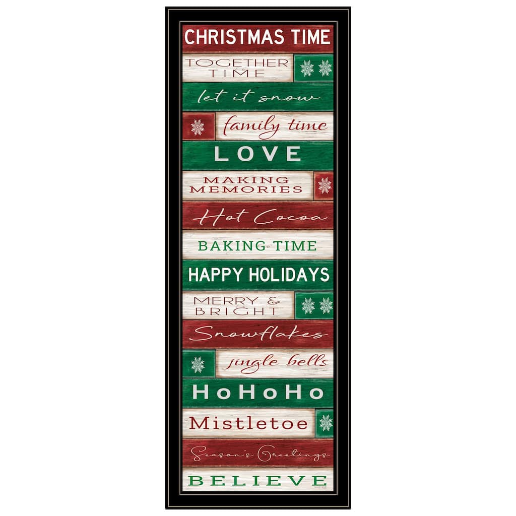 Framed Wall Art - Christmas Time, Black Frame