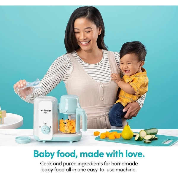 nutribullet Baby NBY50200 Steam + Blend, White/Blue - Bed Bath