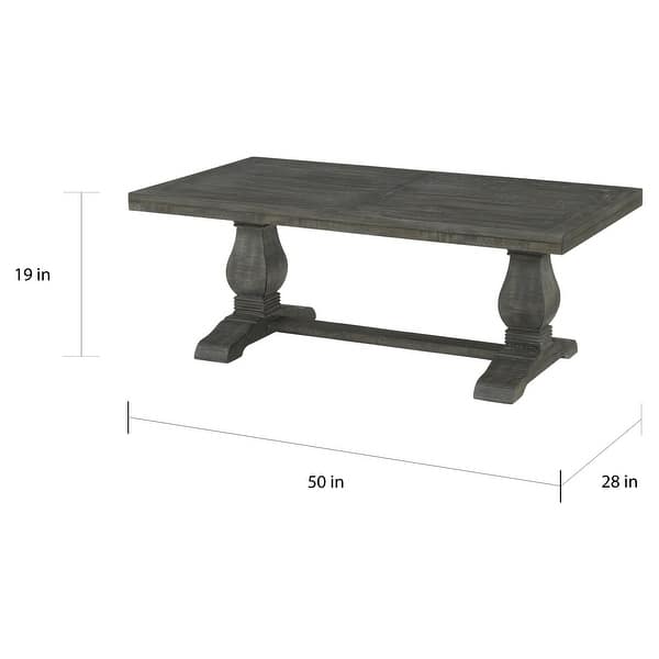 Napa 50" Solid Wood Pedestal Coffee Table