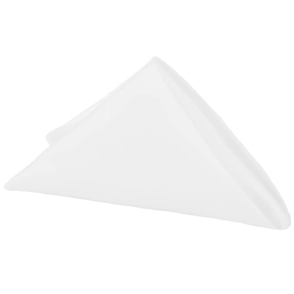 50 Pieces, Lamour Satin Napkin Approx. 20"x20" square Edge: Hemmed - White