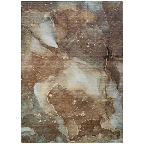 2' X 8' Brown Abstract Indoor Outdoor Area Rug 2' X 8' Brown Abstract Indoor Outdoor Area Rug
