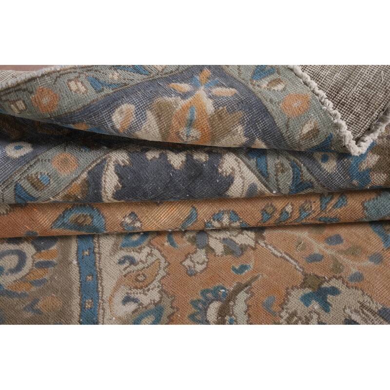 Tabriz Persian Vintage Rug Hand-Knotted Wool Carpet - 6'6"x 9'6"
