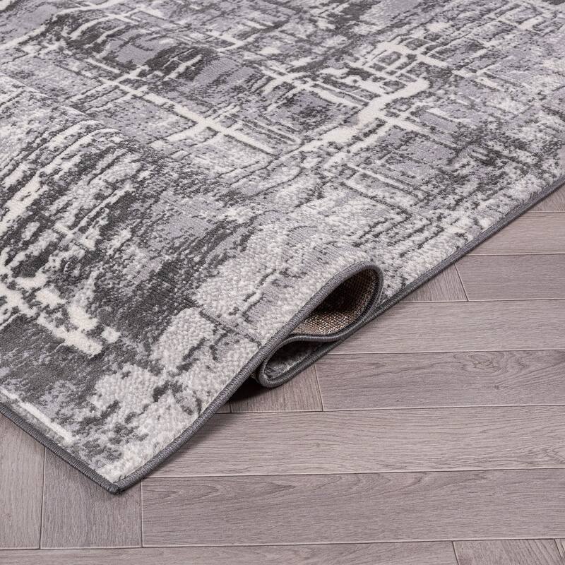 World Rug Gallery Distressed Abstract Area Rug