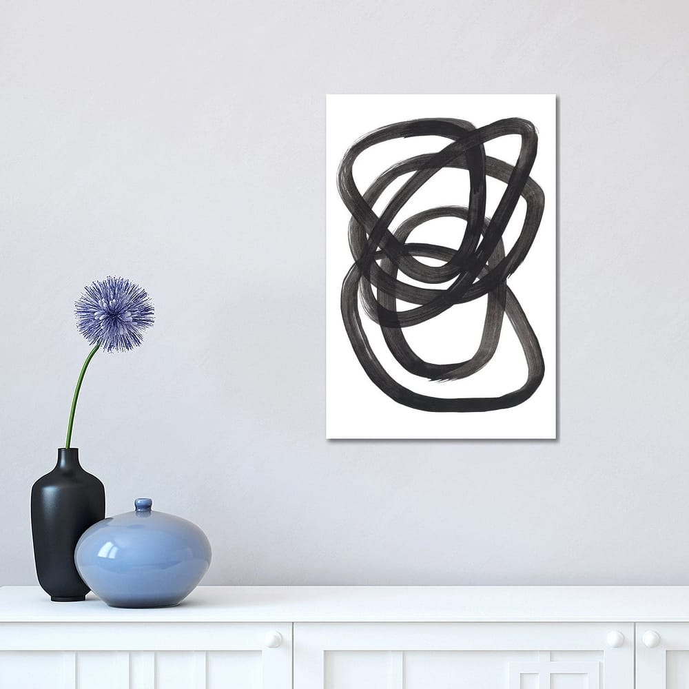 iCanvas "Ink Spiral Rings" by EnShape Canvas Print