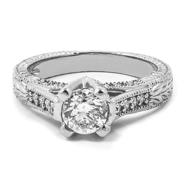 Shop 0.85 CT Antique Cathedral Round Cut Diamond ...