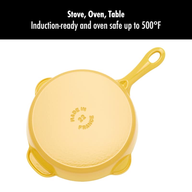 STAUB Cast Iron 8.5-inch Traditional Deep Skillet