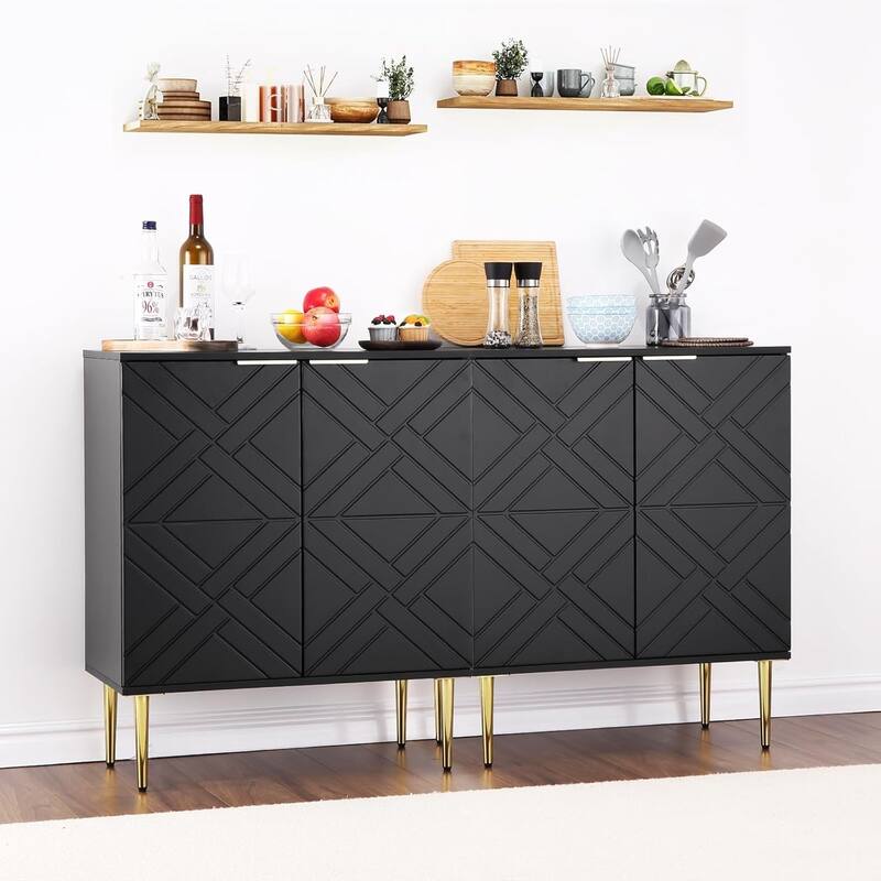 Sideboard Storage Modern Accent Cabinet with 2 Doors, Sideboard Buffet Cabinet for Kitchen