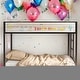 preview thumbnail 1 of 10, Twin over Twin Bunk Bed With Exchangeable Ladder Black