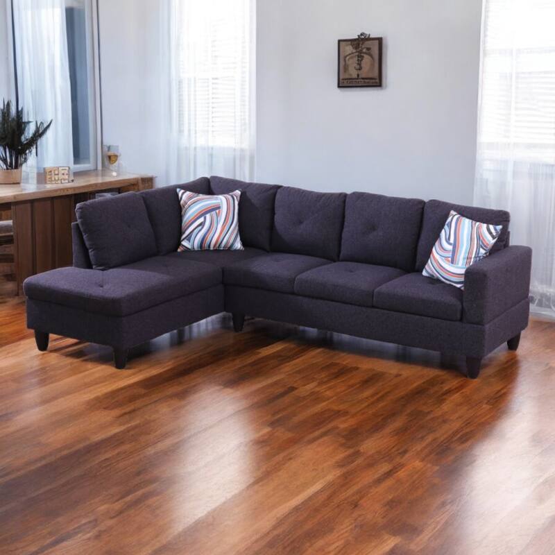 KISRAIS 97" Wide 2-Piece Upholstered Sectional Sofa Set for Small Space