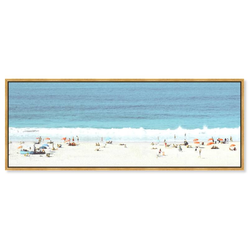 Beach Panorama Love Panoramic Canvas by Art Remedy - Gold - 54" x 20"