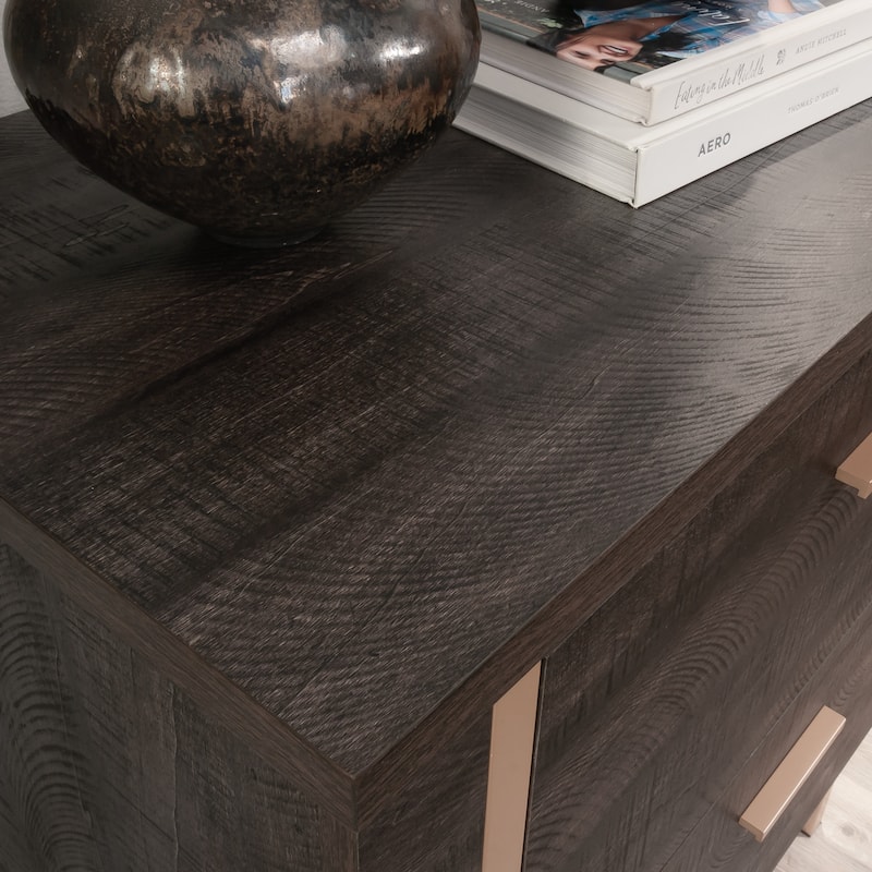 Wood Lateral File with Full-Extension Drawer Slides, Black