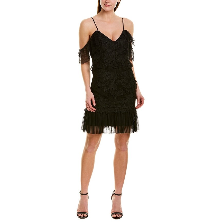 ladies black bardot dress