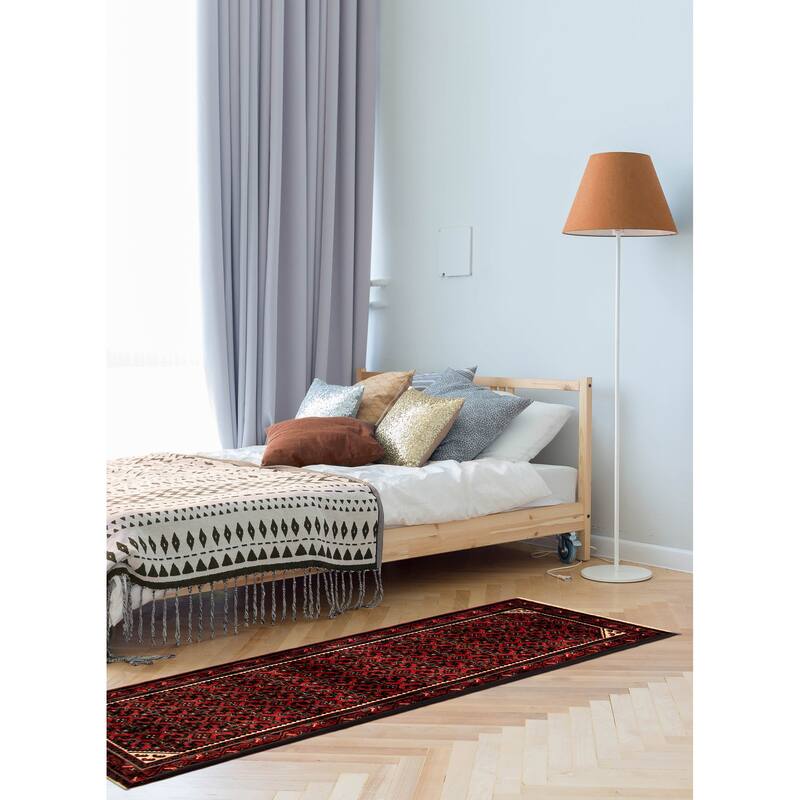 ECARPETGALLERY Hand-knotted Andelz Red Wool Rug - 3'8 x 10'0