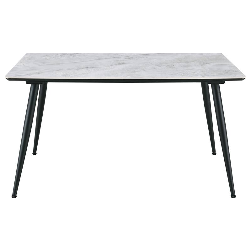 Dennison Rectangular 55-Inch Ceramic Top Dining Table Grey