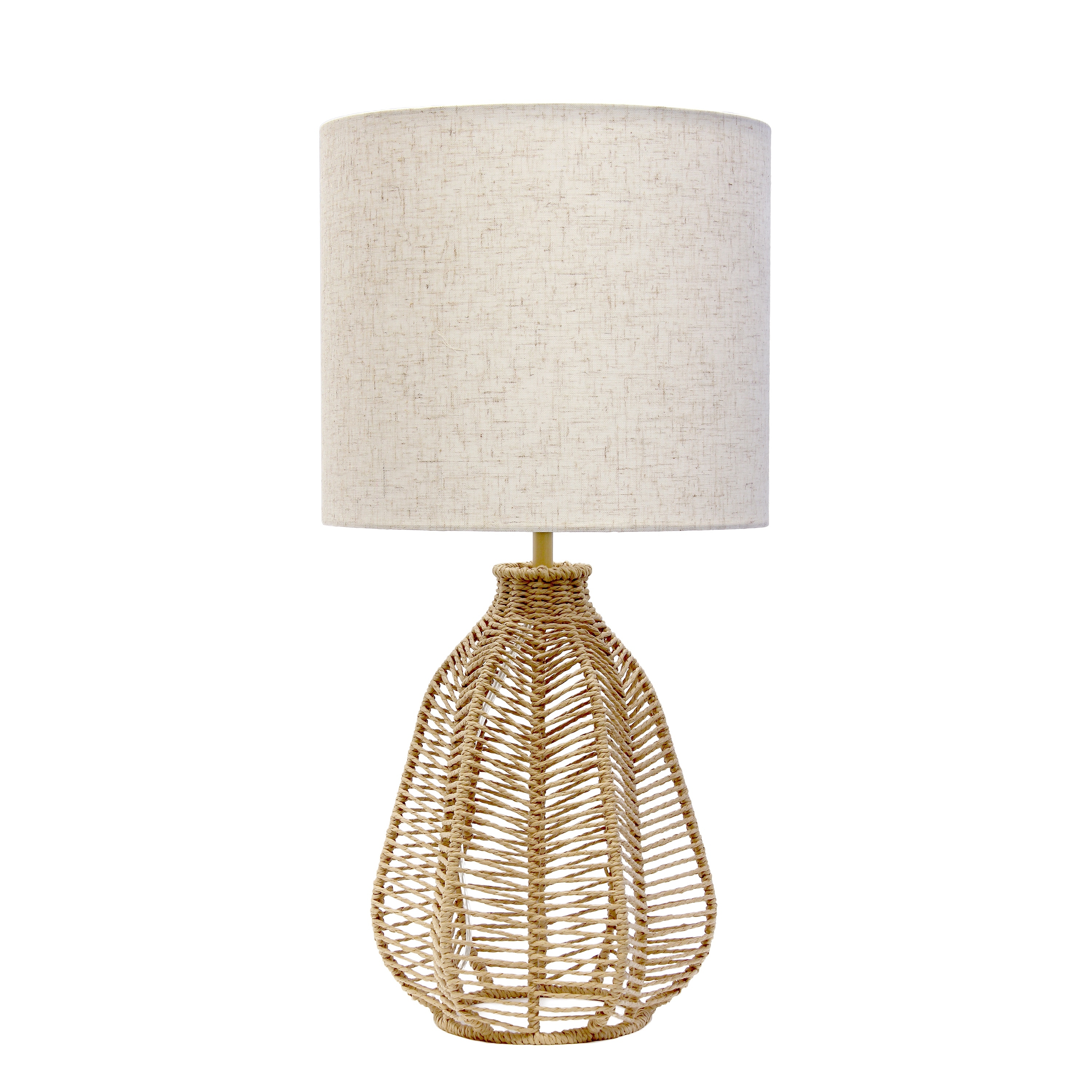 Lanai Paper Rope Table Lamp, Natural, 21"H