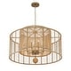 preview thumbnail 2 of 8, Jayna 8 Light Burnished Silver Chandelier - 31.25"W x 22"H
