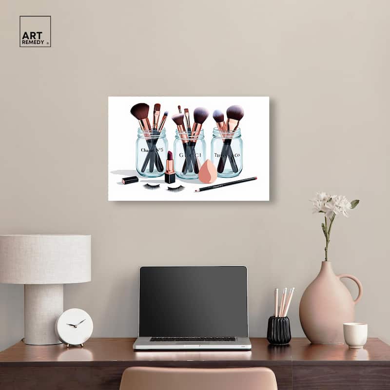 Glamour Glassware Canvas by Art Remedy, Gallery Wrapped