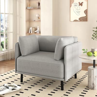 Daphne Faux Leather Lounge Chair by Christopher Knight Home